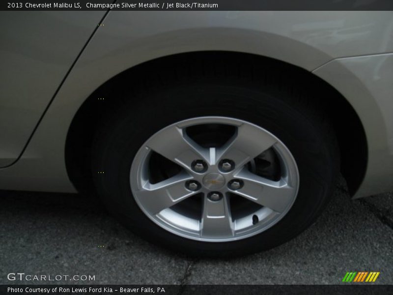 Champagne Silver Metallic / Jet Black/Titanium 2013 Chevrolet Malibu LS