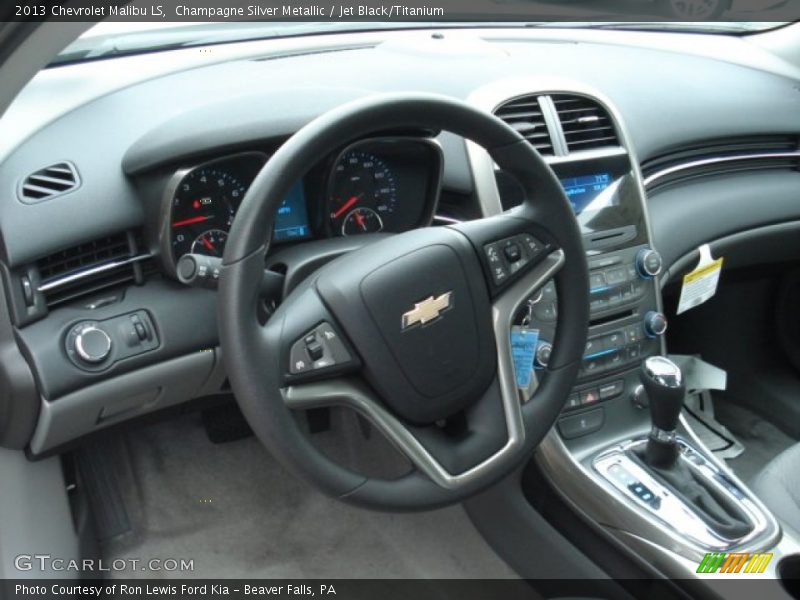 Champagne Silver Metallic / Jet Black/Titanium 2013 Chevrolet Malibu LS