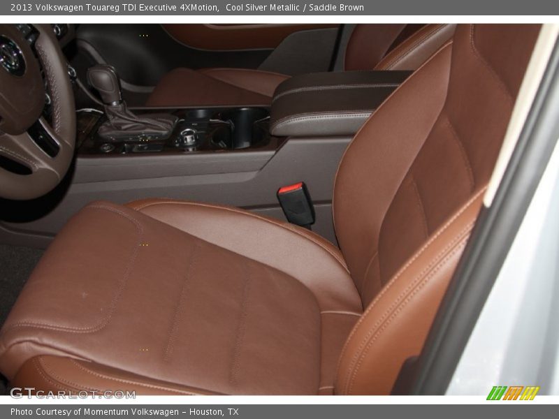 Cool Silver Metallic / Saddle Brown 2013 Volkswagen Touareg TDI Executive 4XMotion