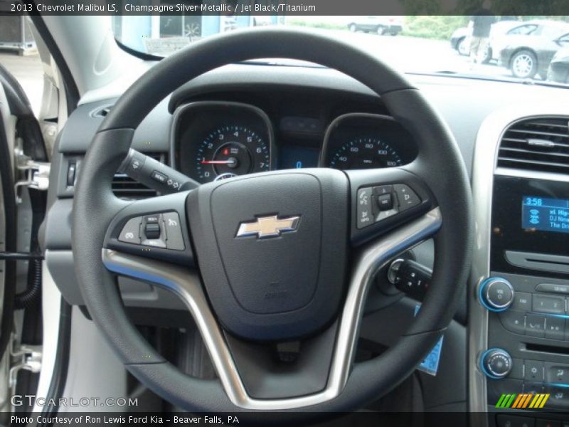 Champagne Silver Metallic / Jet Black/Titanium 2013 Chevrolet Malibu LS