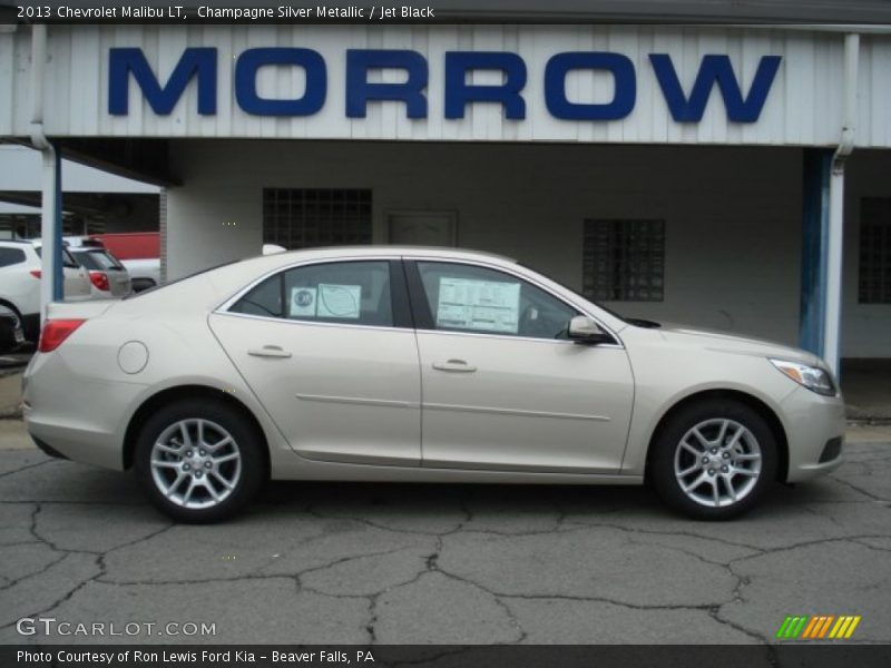 Champagne Silver Metallic / Jet Black 2013 Chevrolet Malibu LT