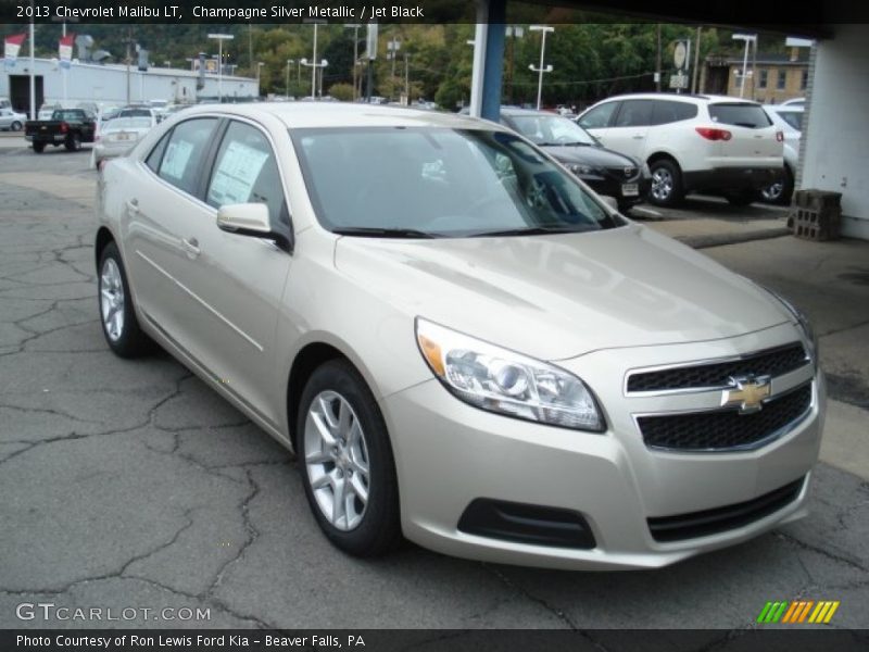 Champagne Silver Metallic / Jet Black 2013 Chevrolet Malibu LT