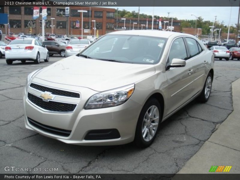 Champagne Silver Metallic / Jet Black 2013 Chevrolet Malibu LT