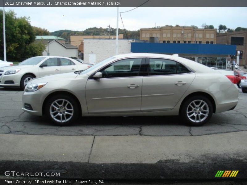 Champagne Silver Metallic / Jet Black 2013 Chevrolet Malibu LT