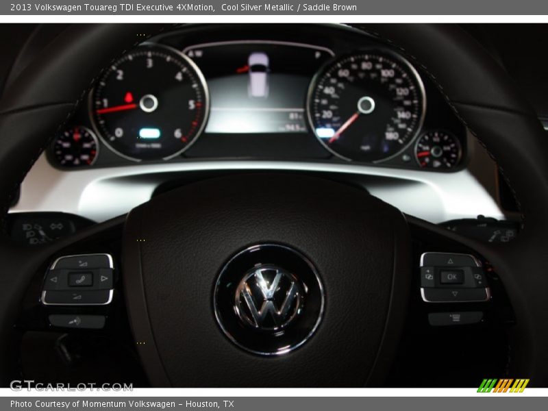 Cool Silver Metallic / Saddle Brown 2013 Volkswagen Touareg TDI Executive 4XMotion