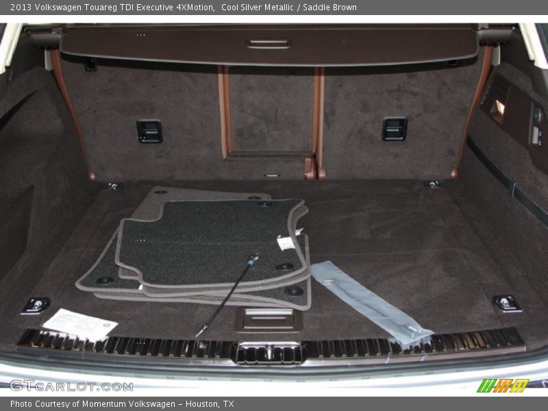 Cool Silver Metallic / Saddle Brown 2013 Volkswagen Touareg TDI Executive 4XMotion