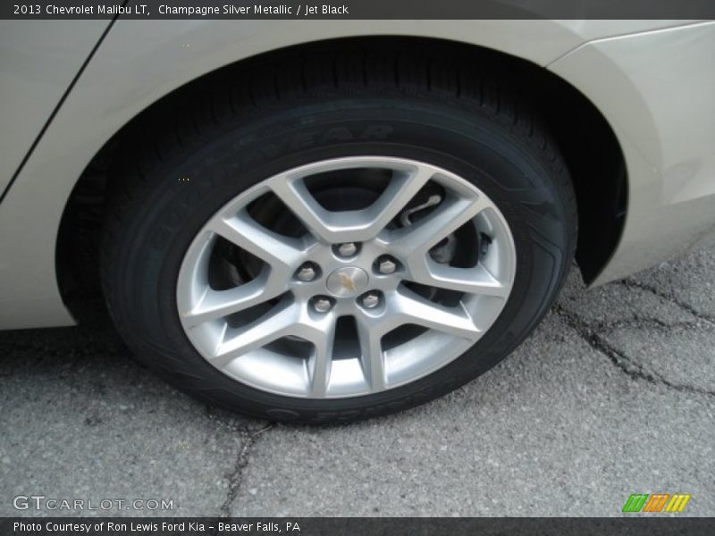 Champagne Silver Metallic / Jet Black 2013 Chevrolet Malibu LT