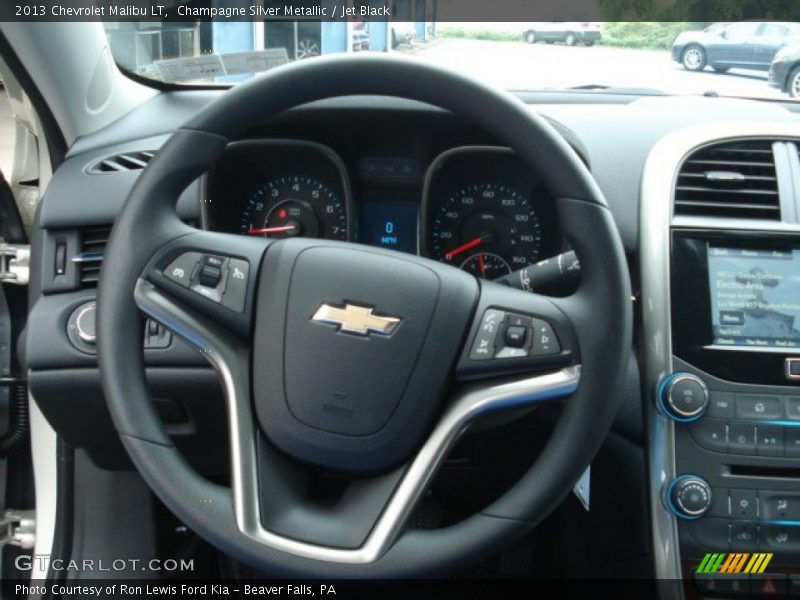 Champagne Silver Metallic / Jet Black 2013 Chevrolet Malibu LT