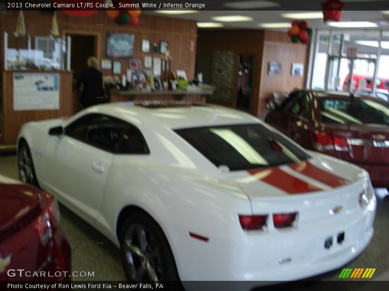 Summit White / Inferno Orange 2013 Chevrolet Camaro LT/RS Coupe