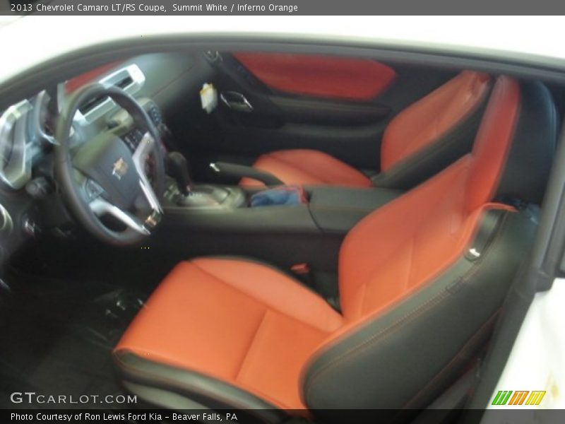 Summit White / Inferno Orange 2013 Chevrolet Camaro LT/RS Coupe