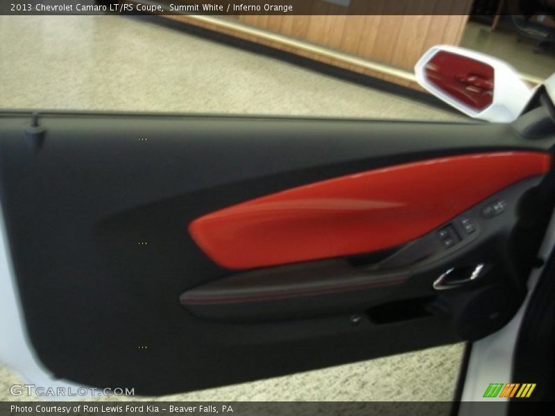 Summit White / Inferno Orange 2013 Chevrolet Camaro LT/RS Coupe