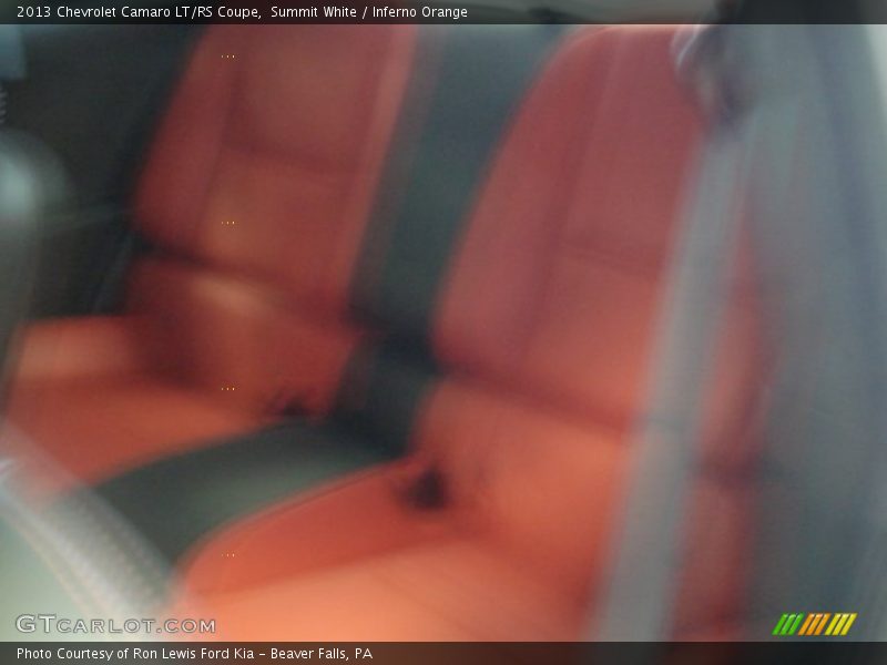 Summit White / Inferno Orange 2013 Chevrolet Camaro LT/RS Coupe