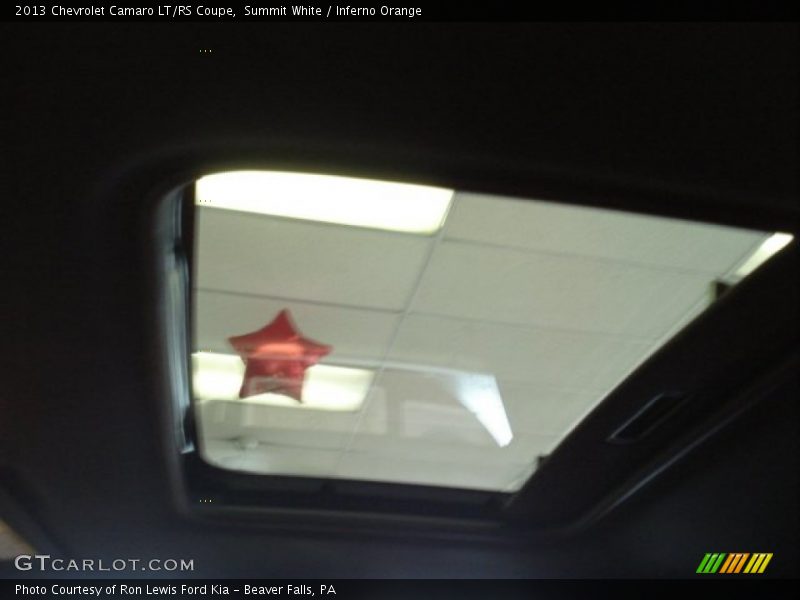 Summit White / Inferno Orange 2013 Chevrolet Camaro LT/RS Coupe