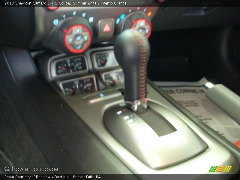 Summit White / Inferno Orange 2013 Chevrolet Camaro LT/RS Coupe