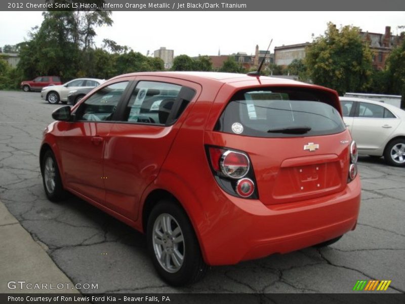 Inferno Orange Metallic / Jet Black/Dark Titanium 2012 Chevrolet Sonic LS Hatch