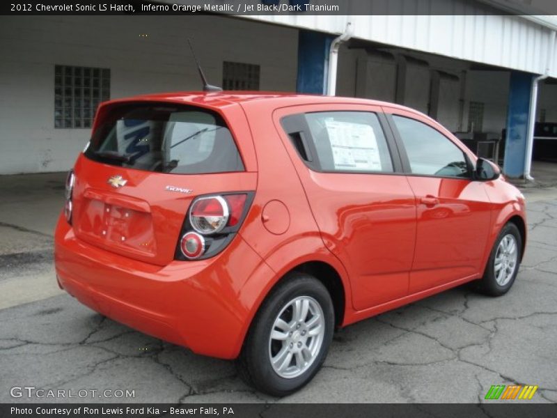 Inferno Orange Metallic / Jet Black/Dark Titanium 2012 Chevrolet Sonic LS Hatch