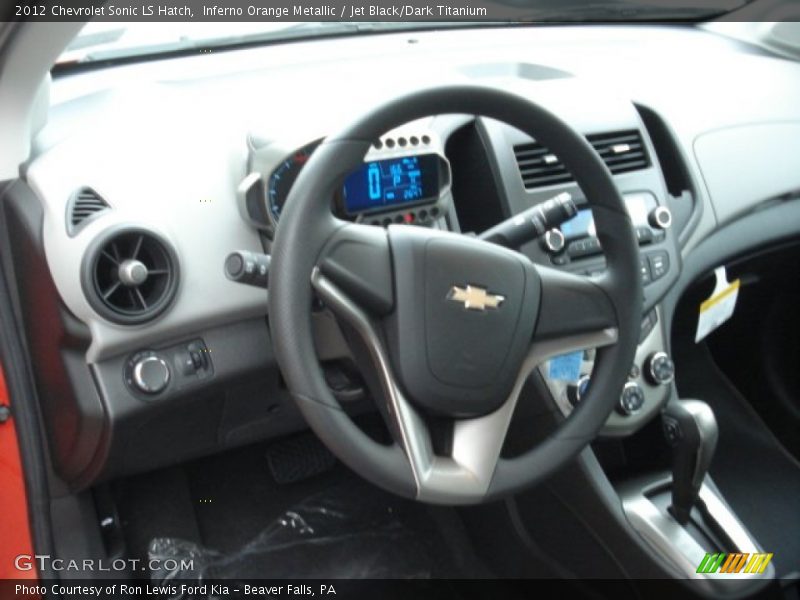 Inferno Orange Metallic / Jet Black/Dark Titanium 2012 Chevrolet Sonic LS Hatch