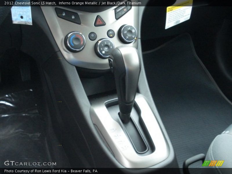Inferno Orange Metallic / Jet Black/Dark Titanium 2012 Chevrolet Sonic LS Hatch