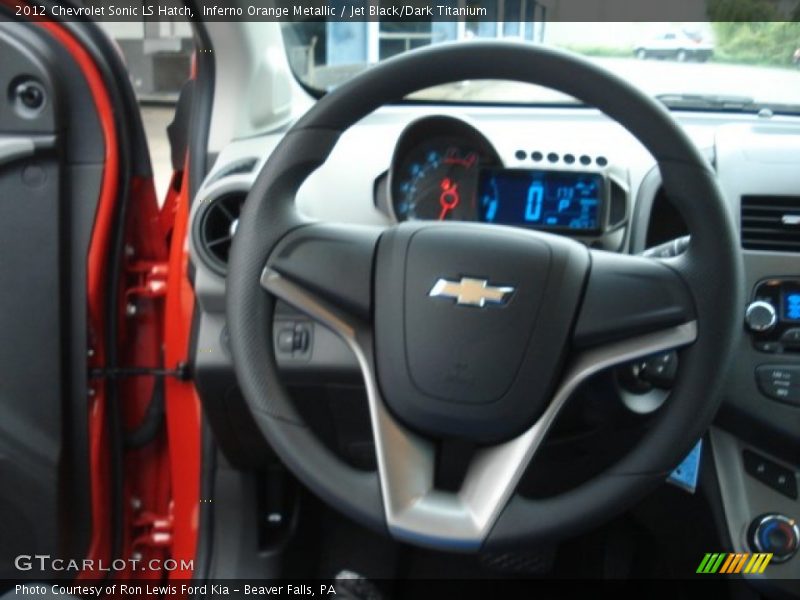 Inferno Orange Metallic / Jet Black/Dark Titanium 2012 Chevrolet Sonic LS Hatch