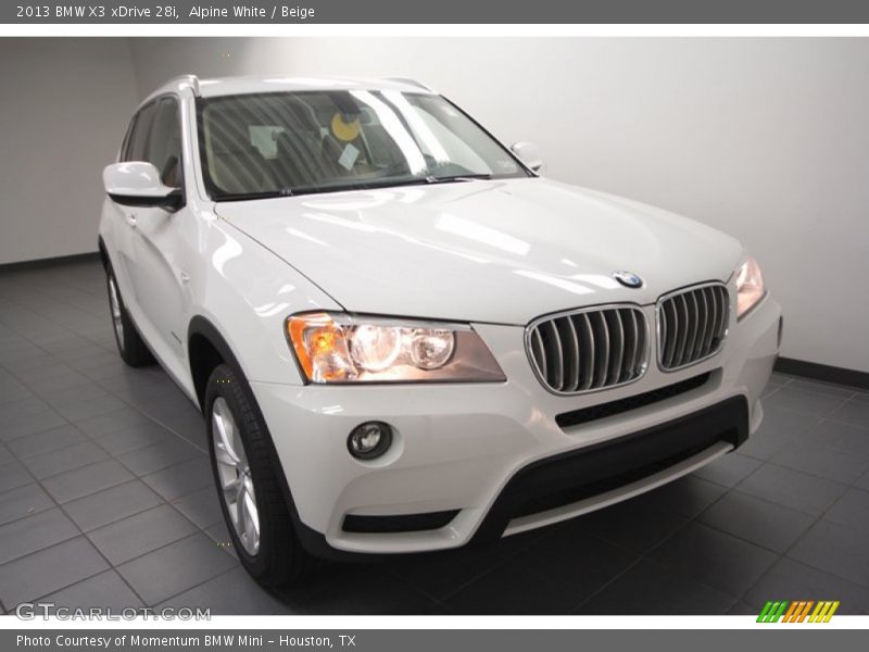 Alpine White / Beige 2013 BMW X3 xDrive 28i