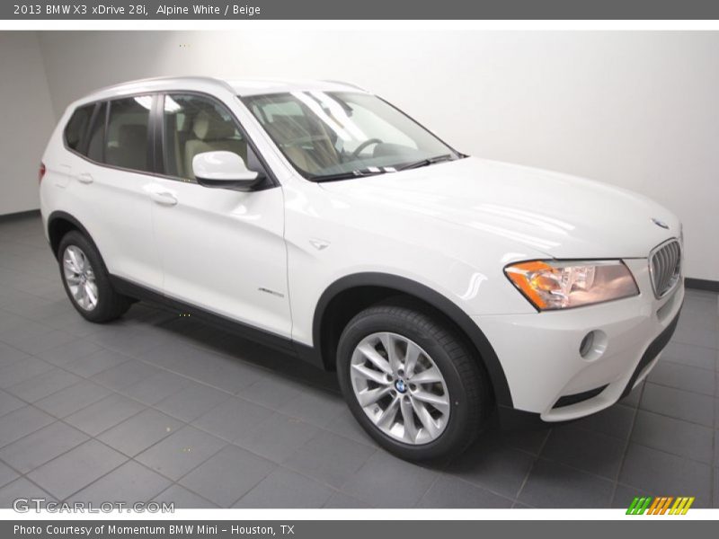 Alpine White / Beige 2013 BMW X3 xDrive 28i