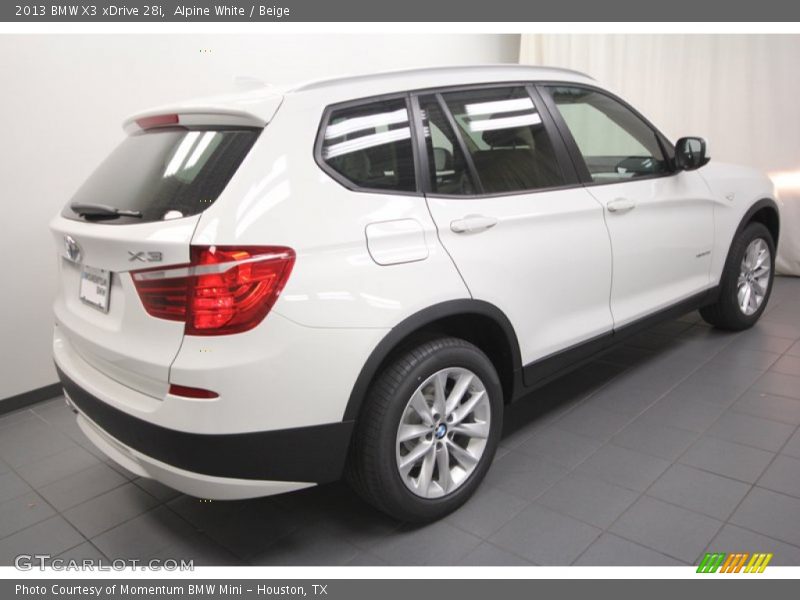 Alpine White / Beige 2013 BMW X3 xDrive 28i