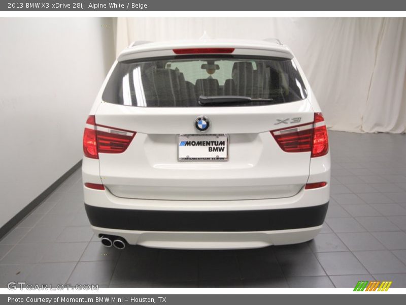 Alpine White / Beige 2013 BMW X3 xDrive 28i