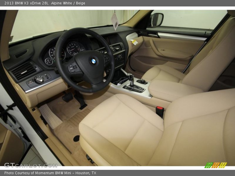 Alpine White / Beige 2013 BMW X3 xDrive 28i