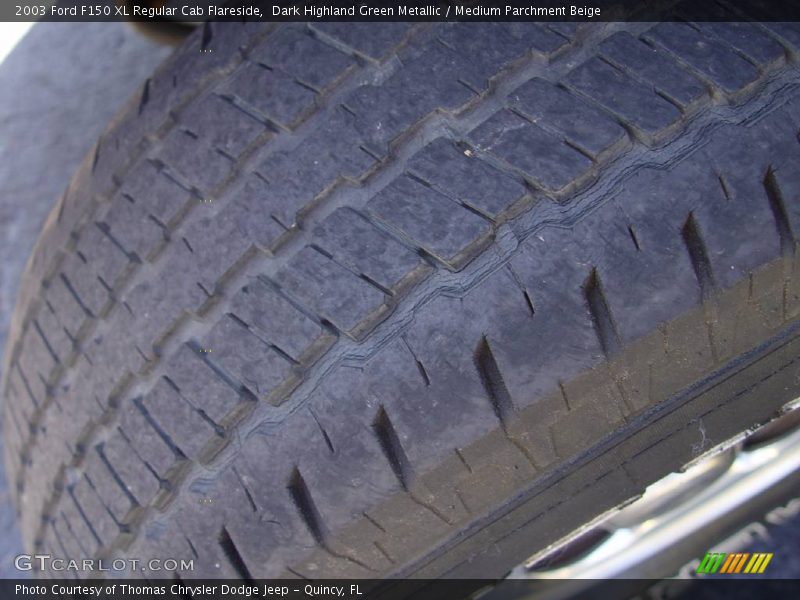 Dark Highland Green Metallic / Medium Parchment Beige 2003 Ford F150 XL Regular Cab Flareside