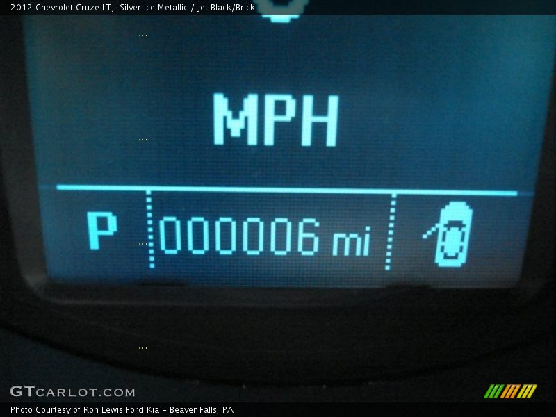 Silver Ice Metallic / Jet Black/Brick 2012 Chevrolet Cruze LT