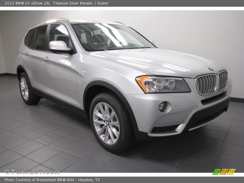 Titanium Silver Metallic / Oyster 2013 BMW X3 xDrive 28i