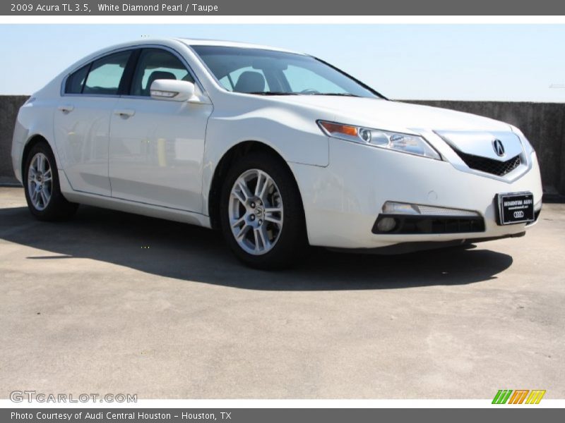 White Diamond Pearl / Taupe 2009 Acura TL 3.5