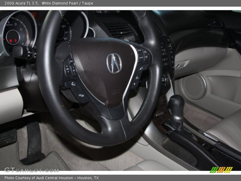 White Diamond Pearl / Taupe 2009 Acura TL 3.5