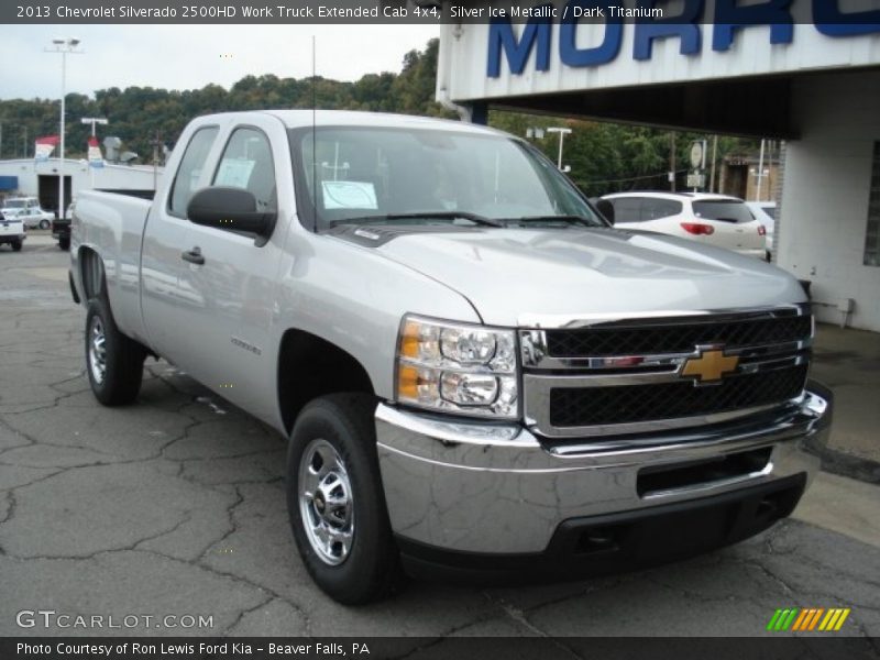 Silver Ice Metallic / Dark Titanium 2013 Chevrolet Silverado 2500HD Work Truck Extended Cab 4x4