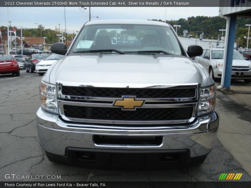 Silver Ice Metallic / Dark Titanium 2013 Chevrolet Silverado 2500HD Work Truck Extended Cab 4x4
