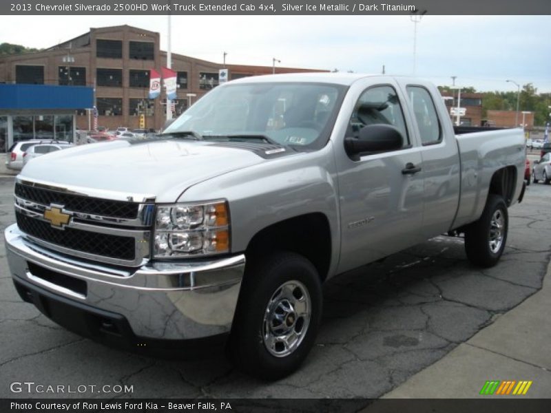 Silver Ice Metallic / Dark Titanium 2013 Chevrolet Silverado 2500HD Work Truck Extended Cab 4x4
