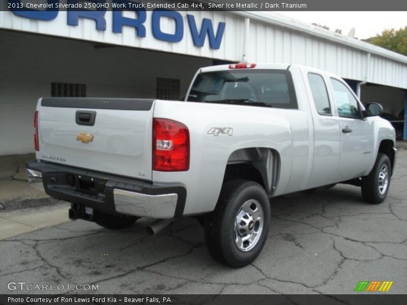 Silver Ice Metallic / Dark Titanium 2013 Chevrolet Silverado 2500HD Work Truck Extended Cab 4x4