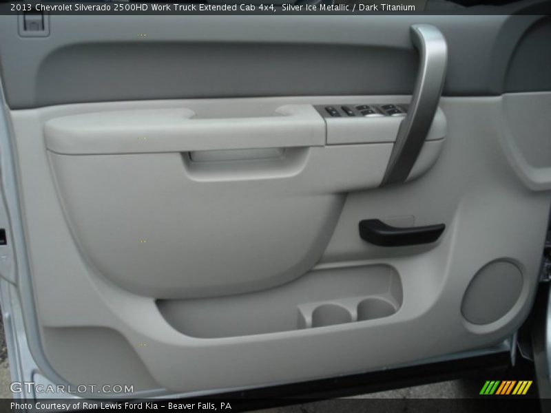 Silver Ice Metallic / Dark Titanium 2013 Chevrolet Silverado 2500HD Work Truck Extended Cab 4x4