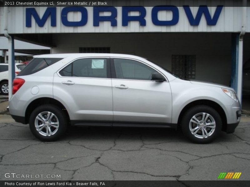 Silver Ice Metallic / Jet Black 2013 Chevrolet Equinox LS