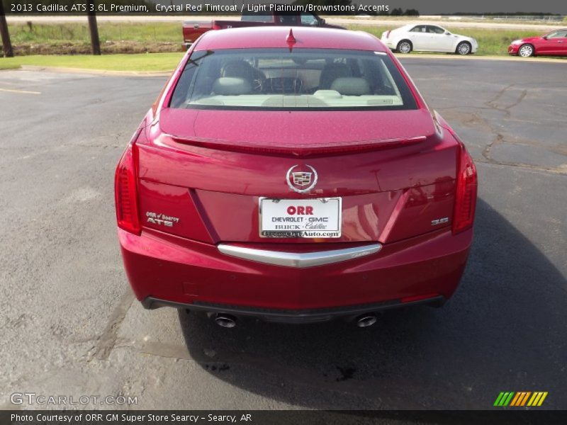 Crystal Red Tintcoat / Light Platinum/Brownstone Accents 2013 Cadillac ATS 3.6L Premium