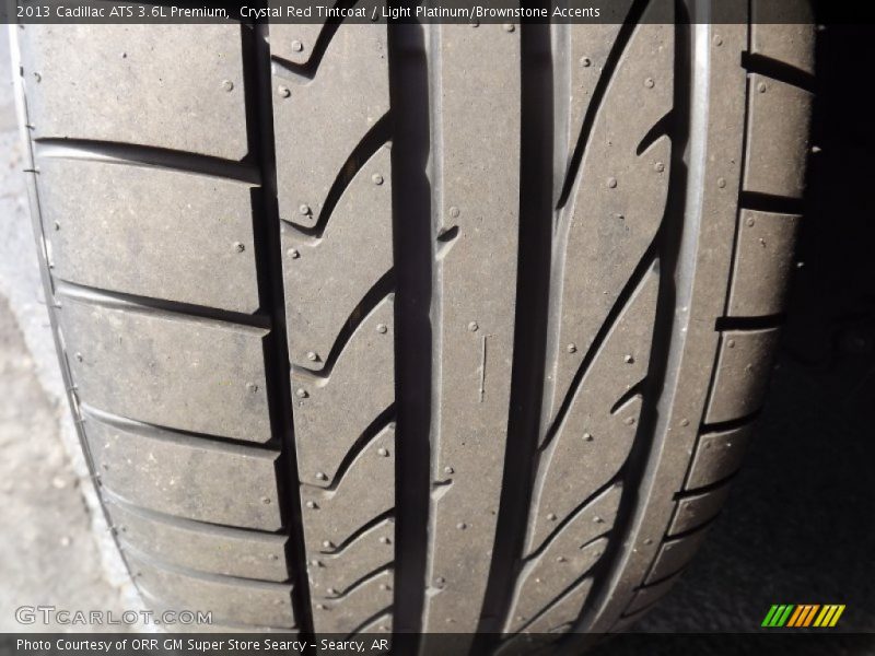 Crystal Red Tintcoat / Light Platinum/Brownstone Accents 2013 Cadillac ATS 3.6L Premium