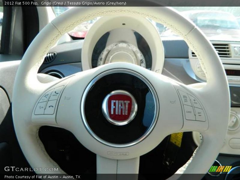 Grigio (Grey) / Tessuto Grigio/Avorio (Grey/Ivory) 2012 Fiat 500 Pop