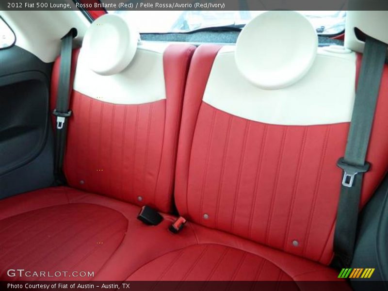 Rosso Brillante (Red) / Pelle Rossa/Avorio (Red/Ivory) 2012 Fiat 500 Lounge