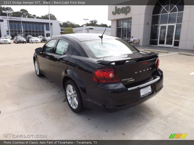Black / Black/Light Frost Beige 2013 Dodge Avenger SXT