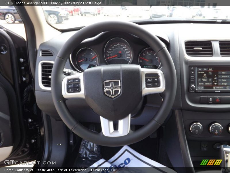 Black / Black/Light Frost Beige 2013 Dodge Avenger SXT