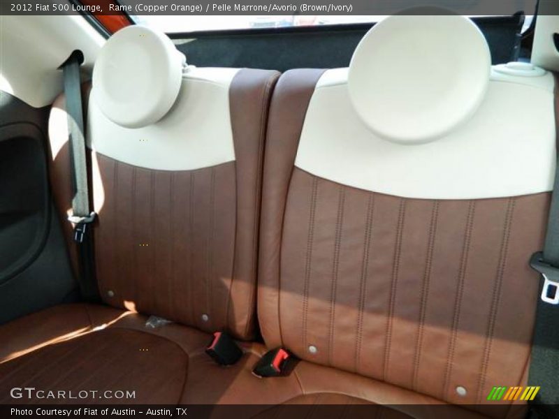 Rame (Copper Orange) / Pelle Marrone/Avorio (Brown/Ivory) 2012 Fiat 500 Lounge