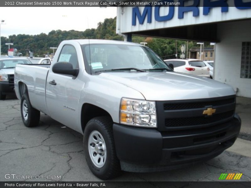 Silver Ice Metallic / Dark Titanium 2012 Chevrolet Silverado 1500 Work Truck Regular Cab 4x4