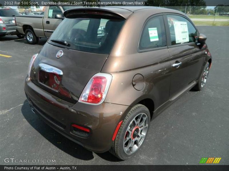 Espresso (Brown) / Sport Tessuto Marrone/Nero (Brown/Black) 2012 Fiat 500 Sport