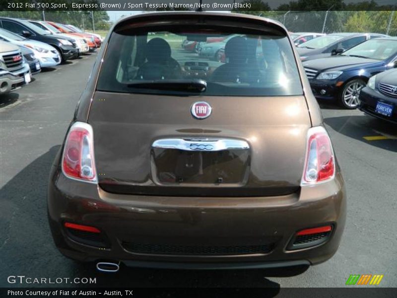 Espresso (Brown) / Sport Tessuto Marrone/Nero (Brown/Black) 2012 Fiat 500 Sport