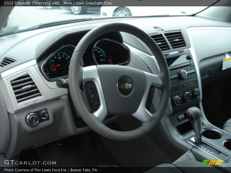 White / Dark Gray/Light Gray 2012 Chevrolet Traverse LS AWD